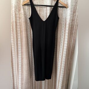 Forever 21 Black V-Neck Mini Dress